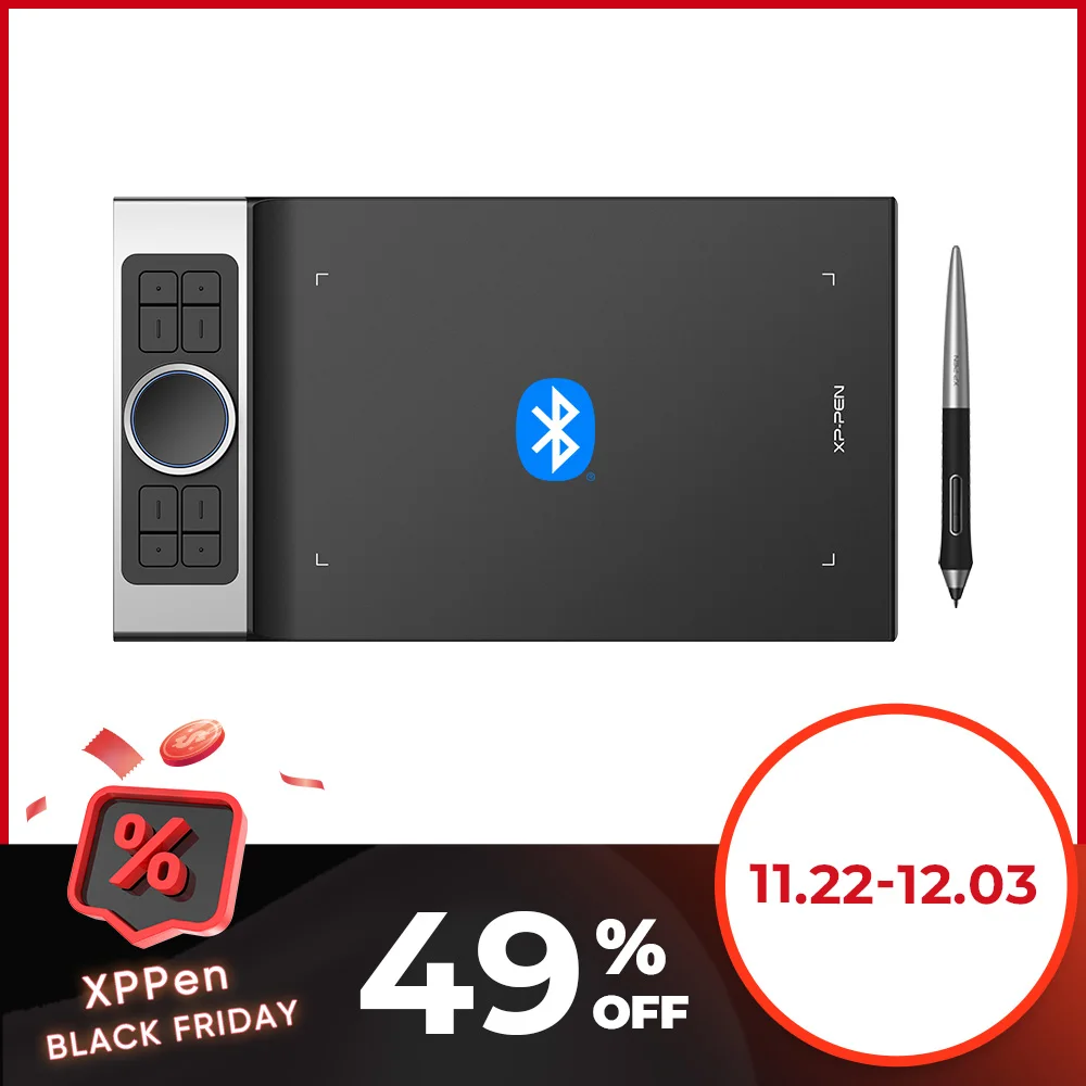 XPPen Deco Pro SW MW Digital Draw Tablet Bluetooth Wireless Connection Graphics Tablet Design Animation for Android Mac Windows