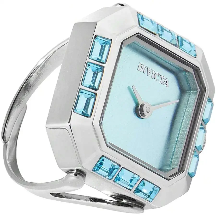 Invicta 49579 Women's Angel Light Blue Dial Steel Mini Ring Watch