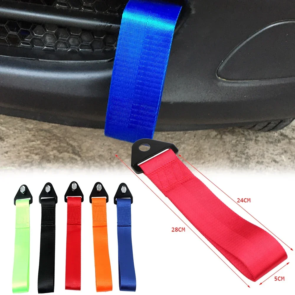 (2T/4000KG Capacity)  Nylon Tow Strap High-Strength Car Racing Tow Ropes with Towing Bumper Trailer Tow Strap
