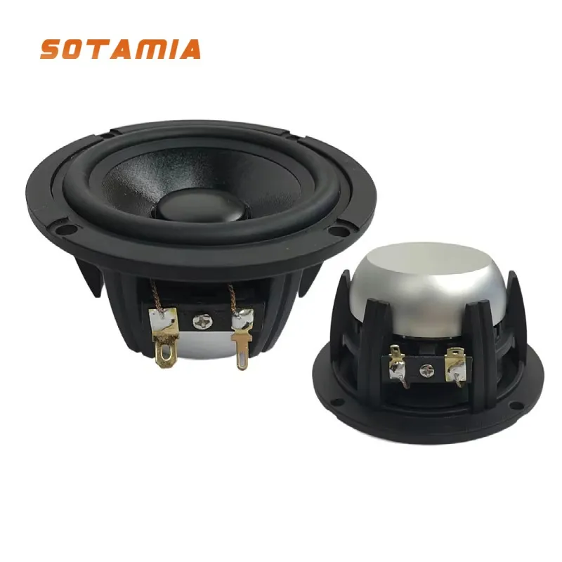 

SOTAMIA 1 шт. 3,5-дюймовый полнодиапазонный динамик с алюминиевой рамой, 25-мм звуковой катушкой, автомобильный среднечастотный динамик HIFI для домашнего кинотеатра