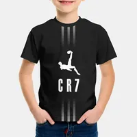 Football Star CR7 Print Baby Clothing 5 to 14 Years Male Outdoor Clothes for Ronaldos Children Boy Girl Child T-Shirt Top Shirts