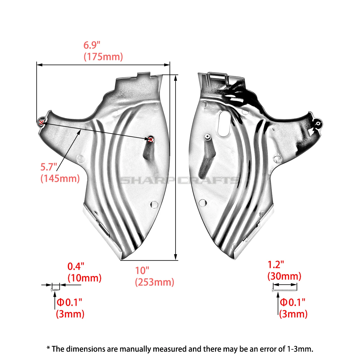 دراجة نارية الإطار الجانب كفاف الحرس القلنسوة الرقبة غطاء للحماية لياماها V-Star XVS950 2009 - 2015 XVS950CT Tourer 2009 - 2017 #2