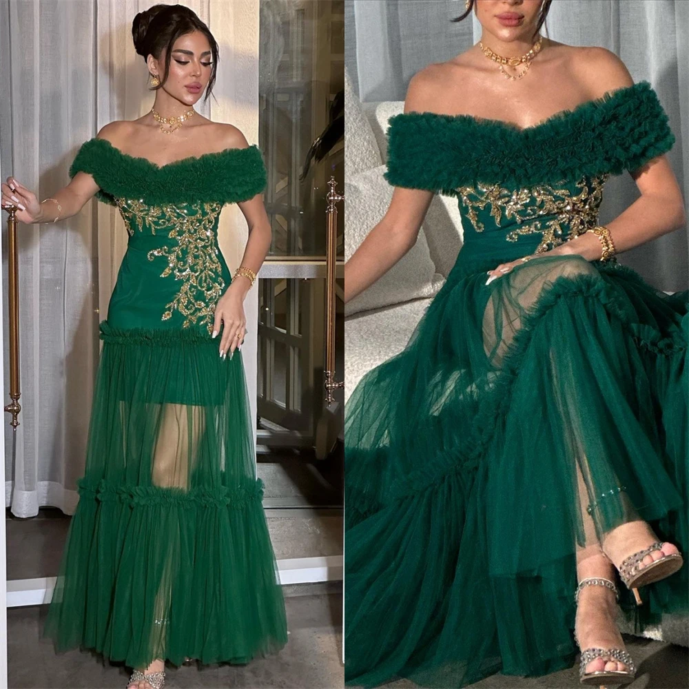 Customized Ball Exquisite Off-the-shoulder Sheath Quinceanera Celebrity Flowers SequinFold Draped S Prom Dresses Robe De Soirée 