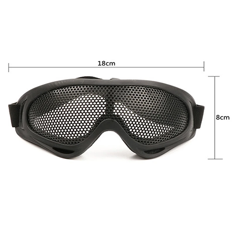 1Pc Outdoor Eye Protective Comfortable Airsoft Safety Tactical Eye Protection Metal Mesh Glasses Goggle