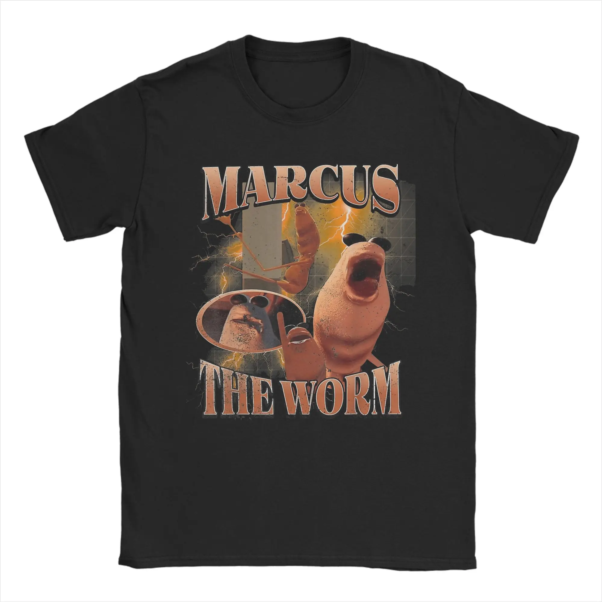 رجل إمرأة مضحك روبرت مساعدة ماركوس الدودة تي شيرت القطن الخالص الجرافيك المطبوعة تي شيرت الملابس وتتسابق