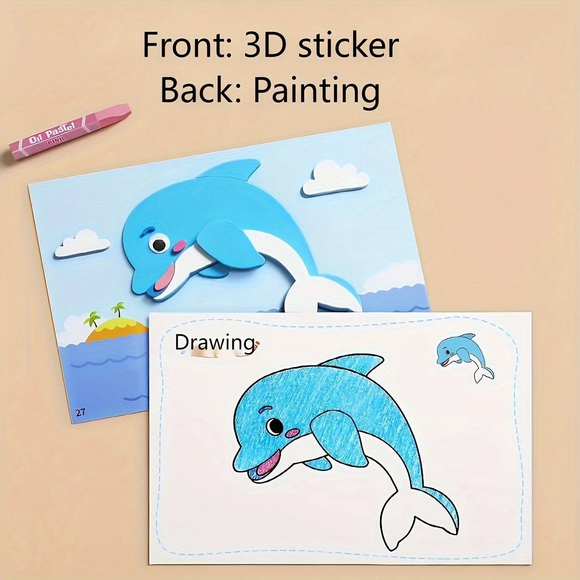 20 Pieces of 3D Sticker Puzzles, 3D Sticker Decals, Fun DIY Games for Kids, Halloween and Christmas Gifts