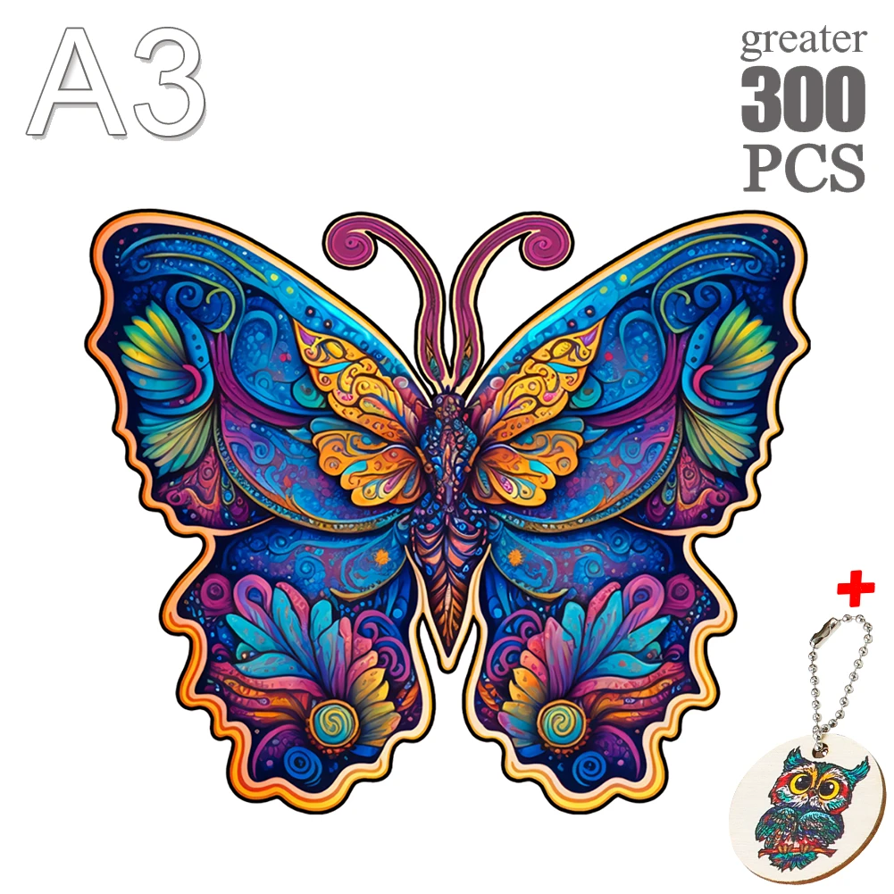 Adults Animal Wooden Puzzles Twin Hummingbirds Collecting Honey Wood Jigsaw Puzzle Educational Toys For Kids Adults