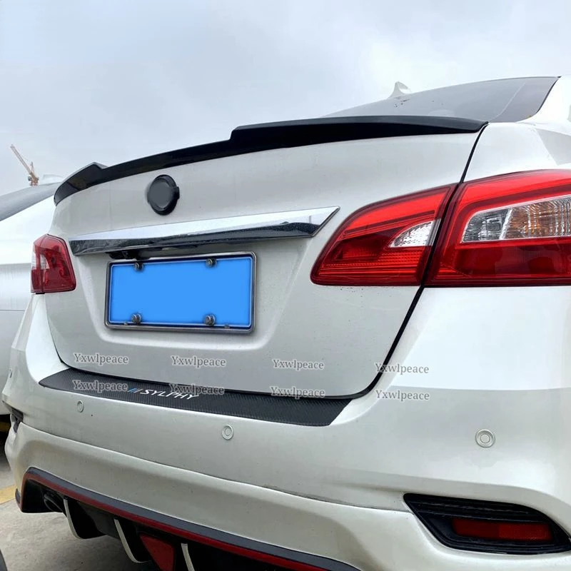 For Nissan Sentra SYLPHY Spoiler 2012 2013 2014 2015-2019 ABS Material Unpainted Color Rear Trunk Lip Spoiler Car Accessories