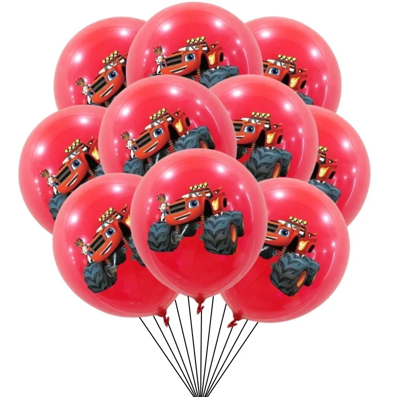 30/10Pcs Truck Latex Balloon Truck Race Car Balloons for Monster Truck Party Decor Kids Race Theme Birthday Decorations Gifts - view 2