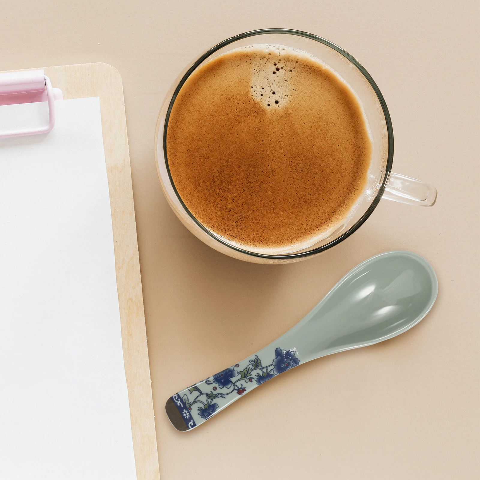 

6pcs Anti-Drop Spoon For Soup Porridge Rice Dessert Smooth Easy Clean Kitchen Utensils Household Spoons