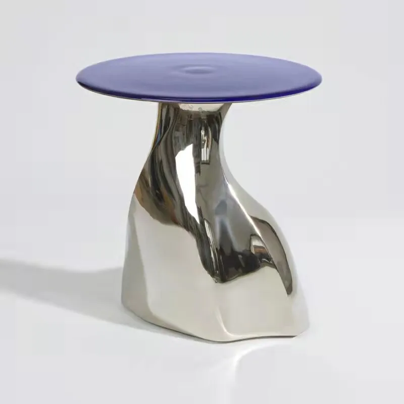 

Light luxury modern minimalist design creative special-shaped FRP electroplated marble