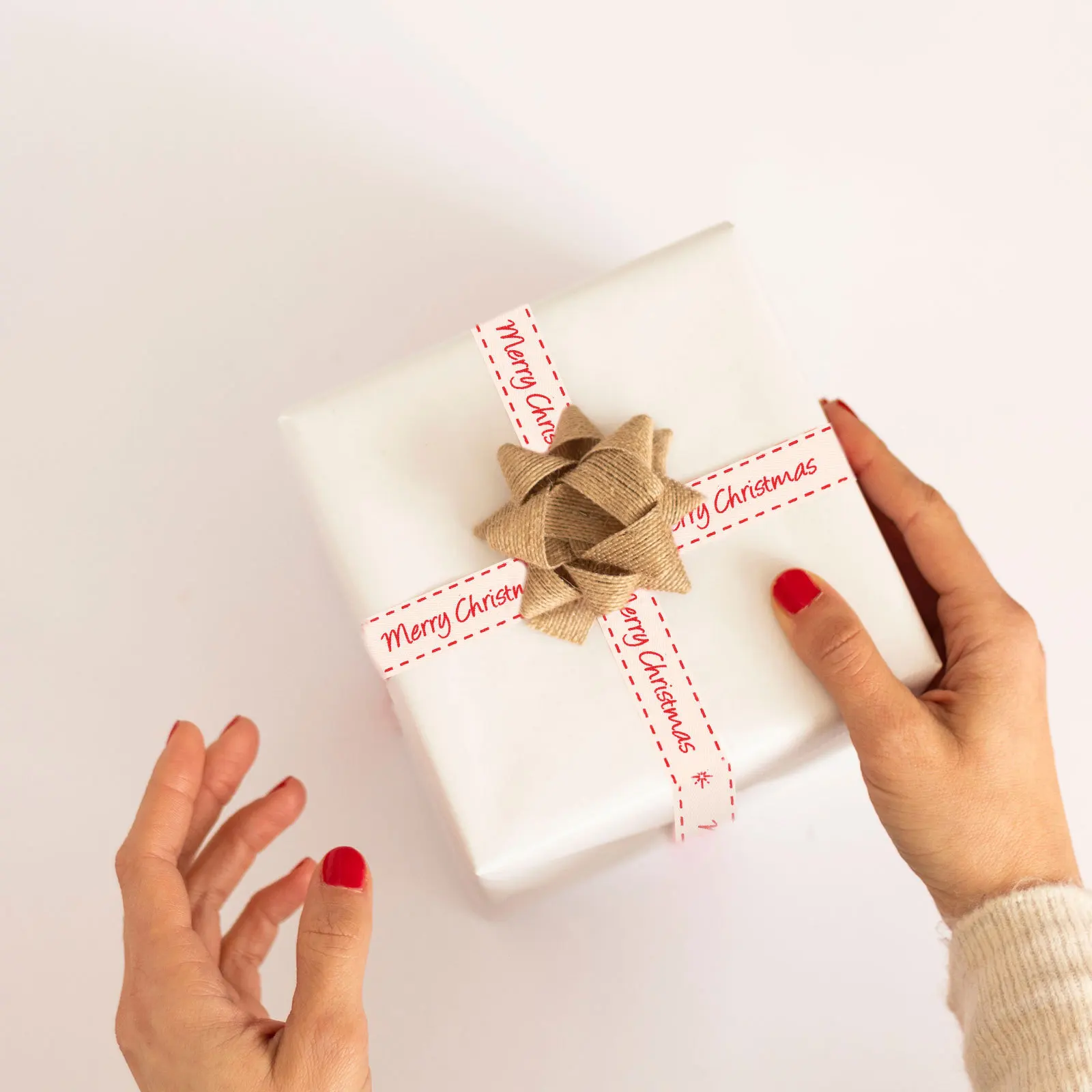 

1 Roll Soft Cotton Christmas Ribbon Printed Pattern for Gift Box Wrapping Party Favors Clothing Trim Decor Craft