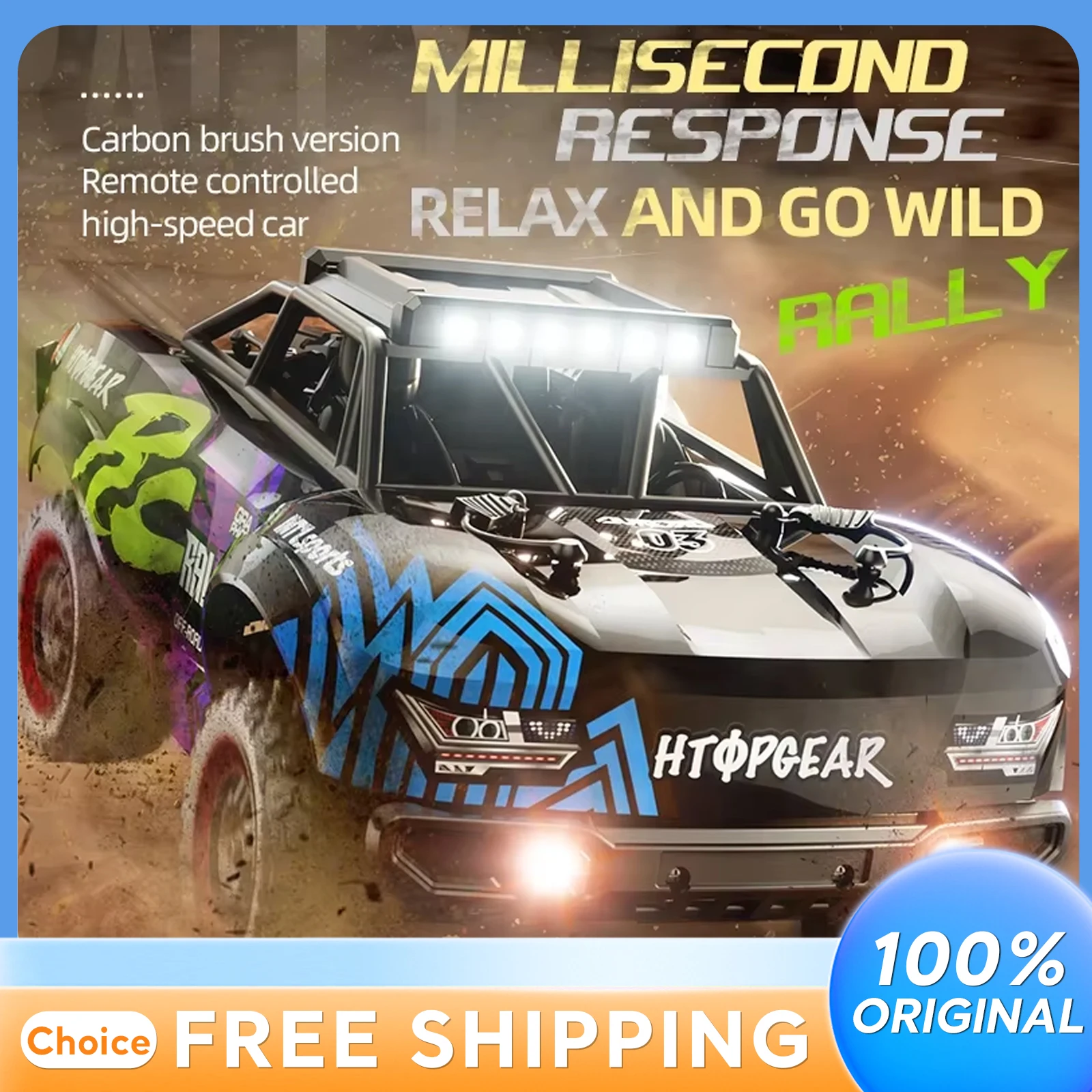 

SCY18103 Масштаб 1:18 4WD RC Car Big Foot Monster Truck Светодиодный светильник с металлической шестерней и валом Внедорожный высокоскоростной дрифт-автомобиль 31-50 км/ч