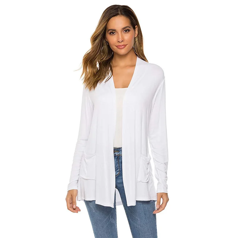 

Women's Versatile Cardigan Mid-length Long-sleeved Jackets