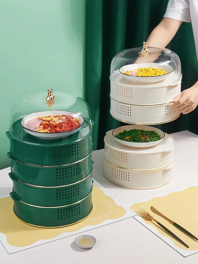 

Cover vegetable cover, table cover, meal cover, leftovers, food, dust, fly-proof household multi-layer storage rack artifact