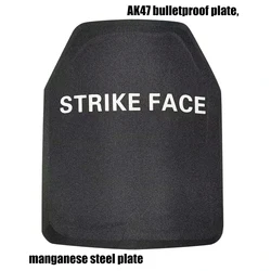 Plaque balistique en acier allié, panneau de sac à dos pare-balles, inserts d'armure dure, anti M43, AK47, 7.62mm x 39mm, 6mm