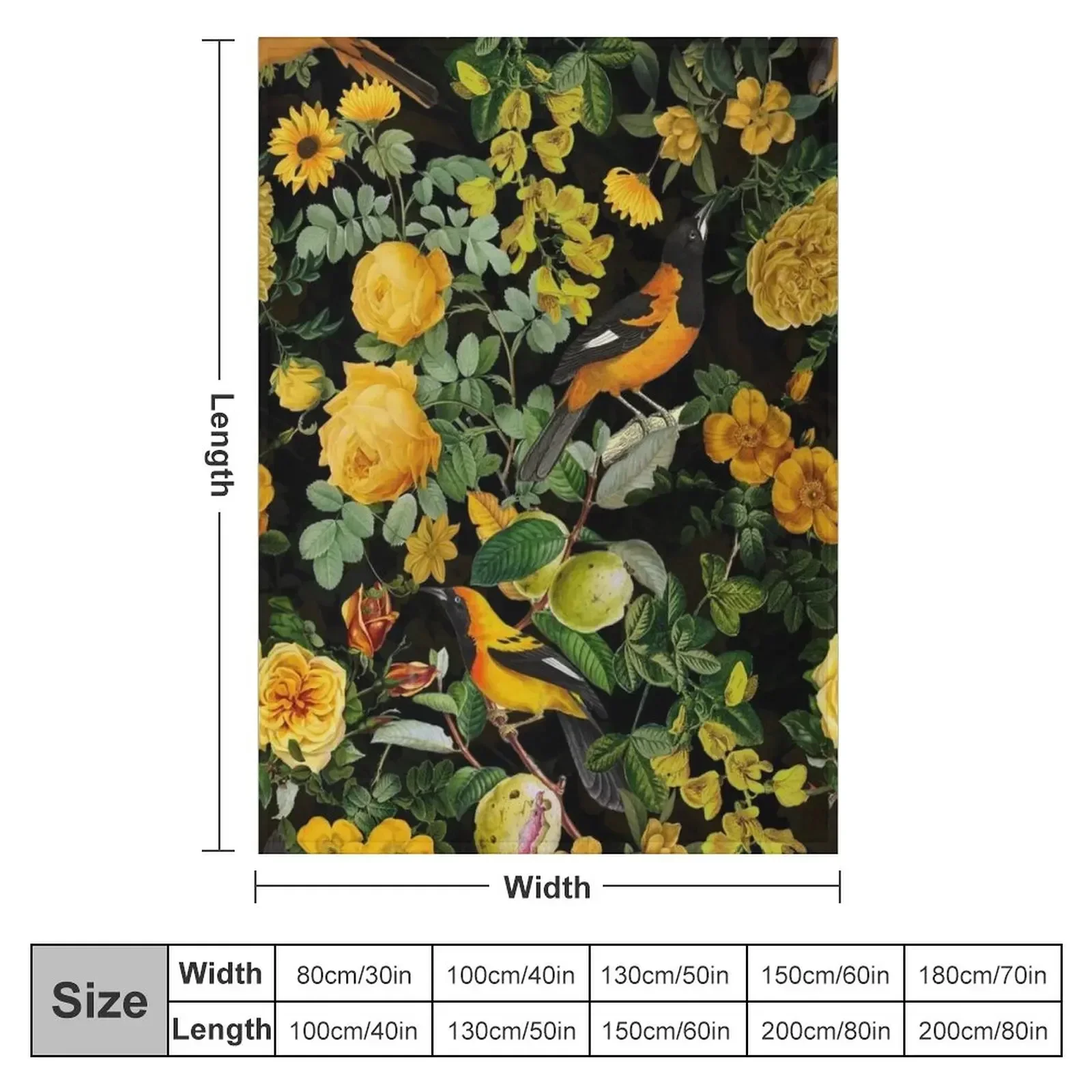 Antique Midnight Botanical Flower Rose Garden Throw Blanket Nap Thin funny gift for sofa Blankets