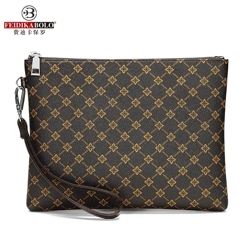 

Men Clutch Bag New Long Wallets Fashion Print 3 Sizes Man Clutches Purse Business Male Mobile Bag Cash Wallets pochette uomo