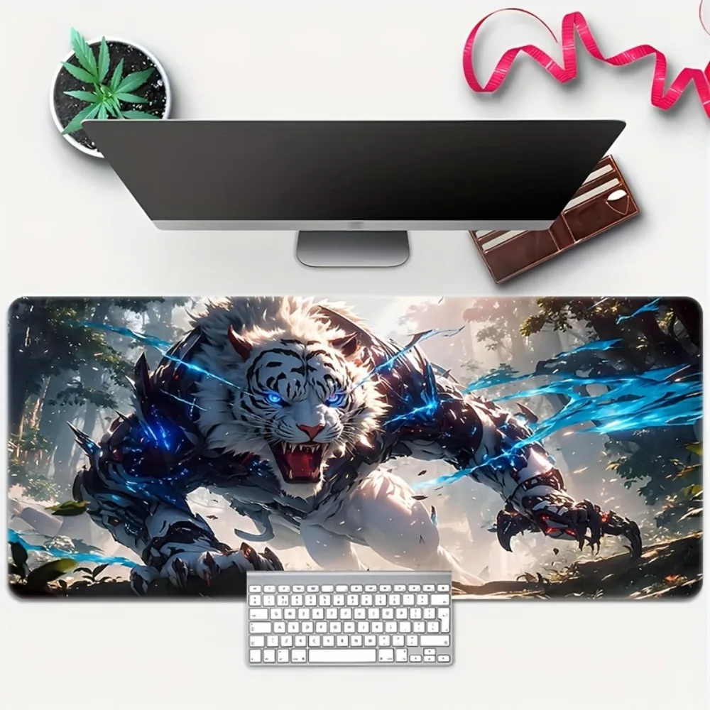 

Vibrant Tiger Gaming Mouse Pad Non-Slip Rubber Base Washable Desk Mat for Laptop Desktop Office