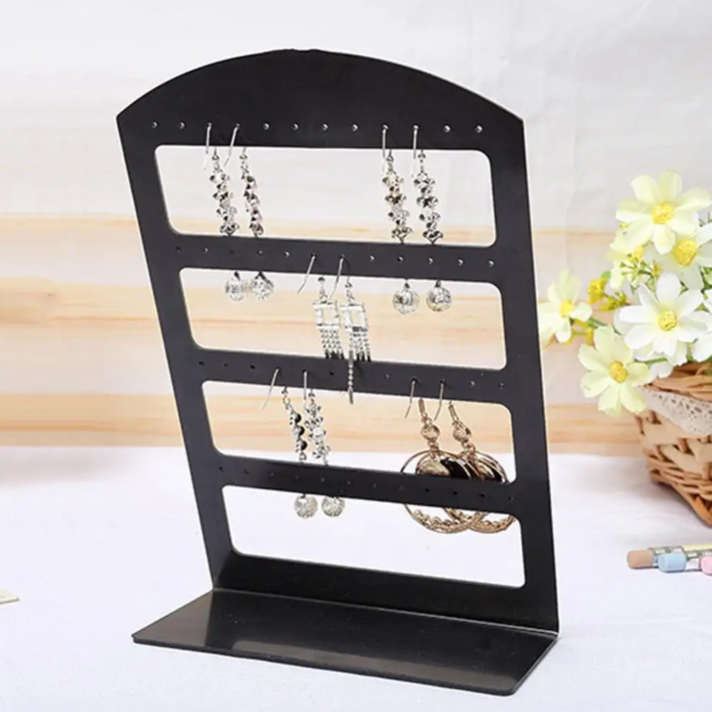 24/48 Holes Earrings Display Stand Holder Jewelry Show Rack Acrylic Organizer Space Saving Durable Earrings Holder Jewelry Stand