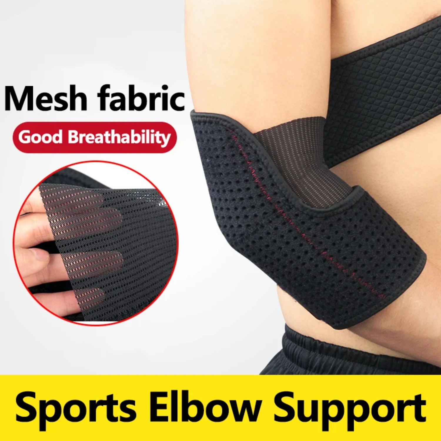 

1PCS Sports Elbow Support Bandage Breathable Elbow Pads Basketball Volleyball Gym Adjustable Sports Safety Arm Sleeve Pads