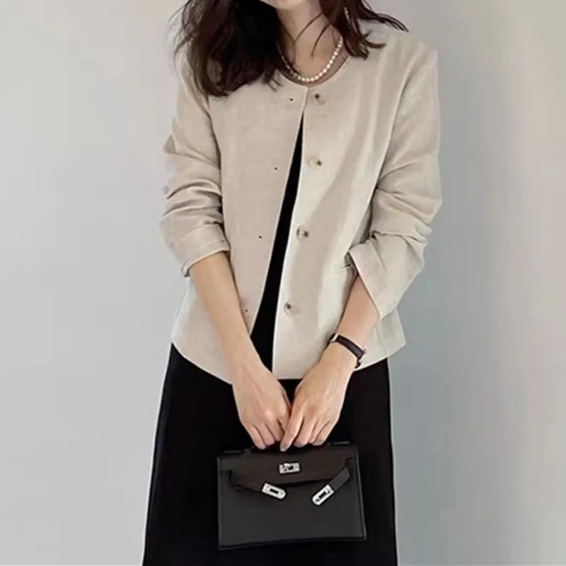 Women Autumn Coats Elegant Office Blazer Fashion Long Sleeeve Jackets Outwear Casual Solid OL Blouse Buttons Down Shirt