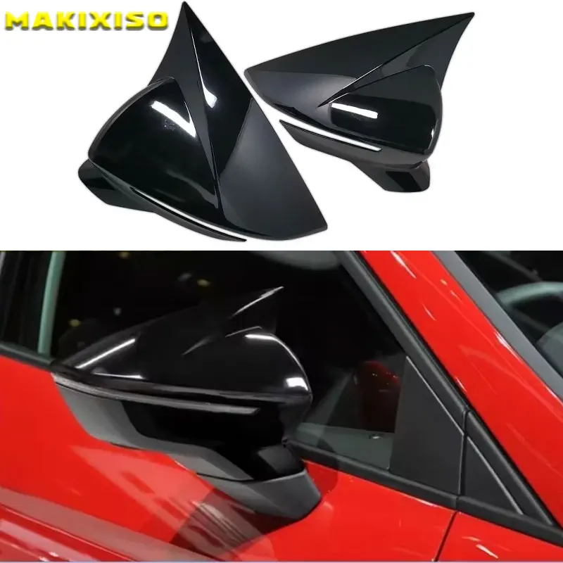 2pcs Car Side Door Rear View Mirror Cover Cap Add on For SEAT Leon MK3 5F ST FR Cupra Ibiza Mk5 Arona KJ7 2017-2020