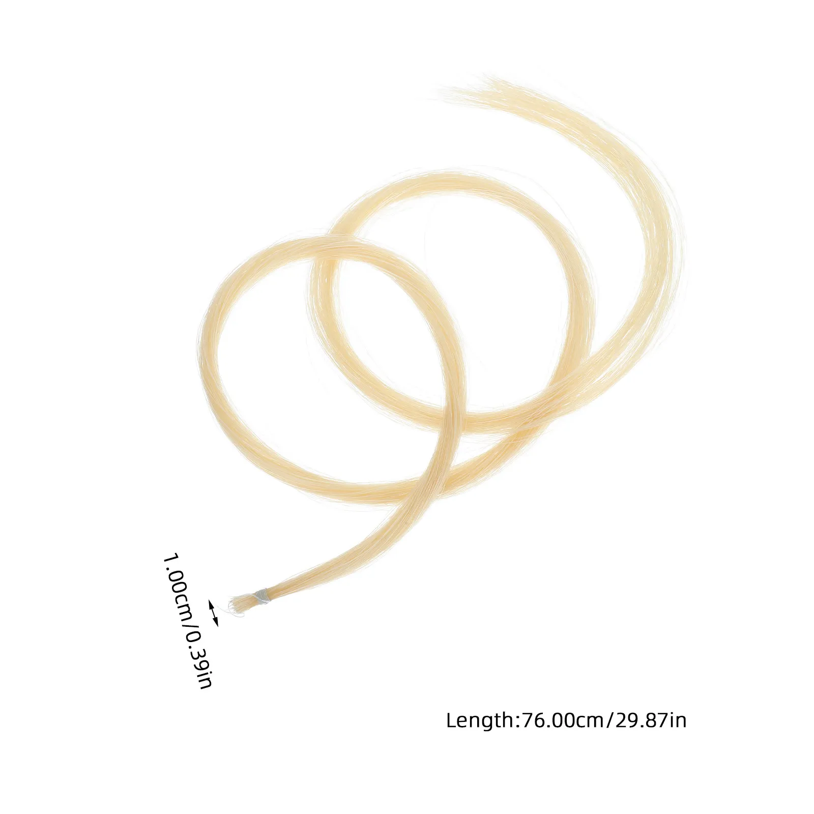 2 Hanks Violin Bow Hair Mongolian Stallion Natural White Unbleached Precision for Viola Violin Smaller Instruments