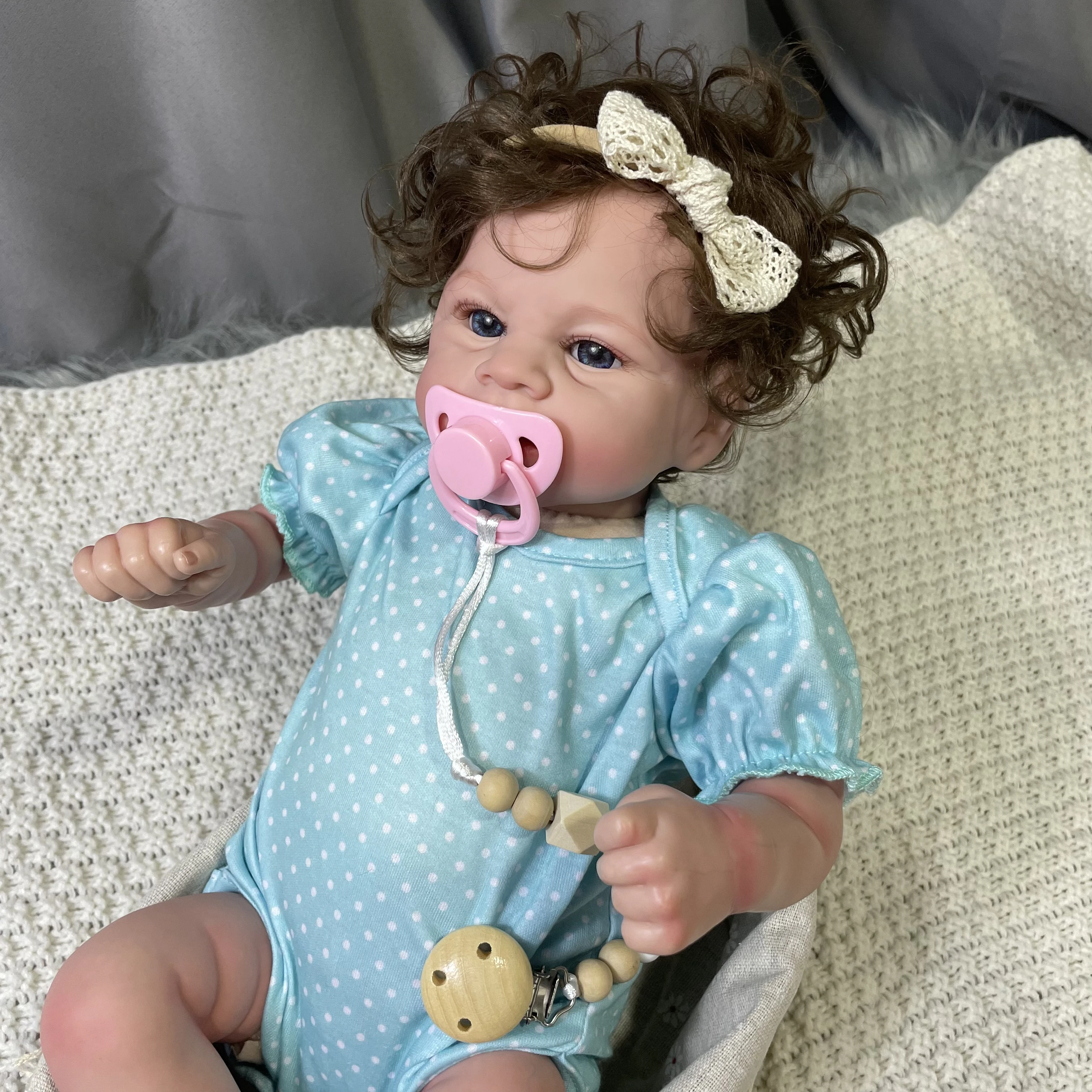 

18Inch Already Finished Reborn Baby Doll Elijah Lifelike Girl Soft Cloth Body Handmade Toy Figure Birthday Gift For Girls lol