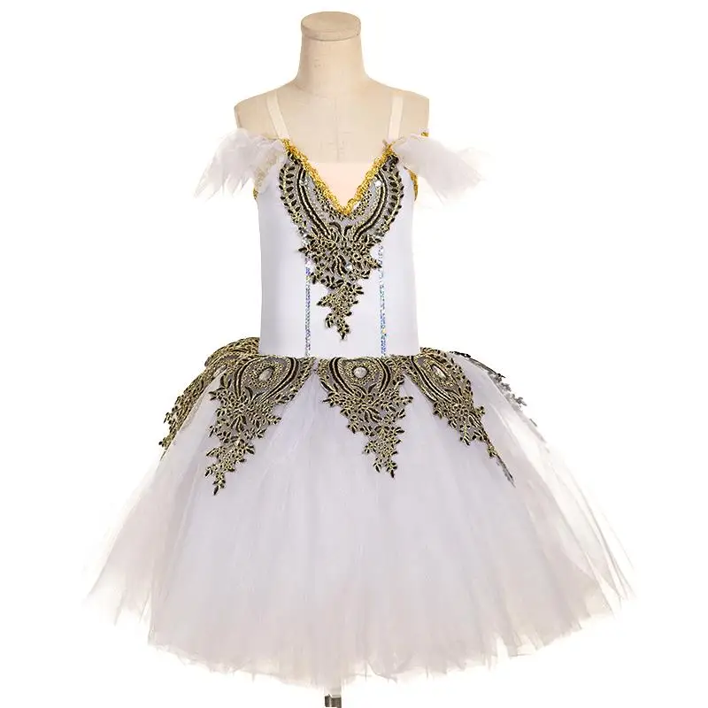 Tutu di balletto gonna ragazze vestito da balletto danza moderna gonna lunga Swan Lake costumi di balletto Ballerina Stage Performance abbigliamento