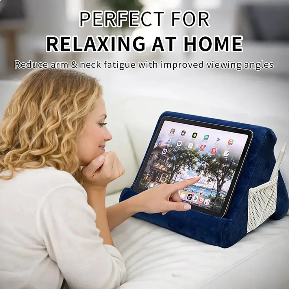 Cross-Board Tablet Reading Pillow Multi-Angle Soft Cushion Pad Stand for iPad Phone Holder