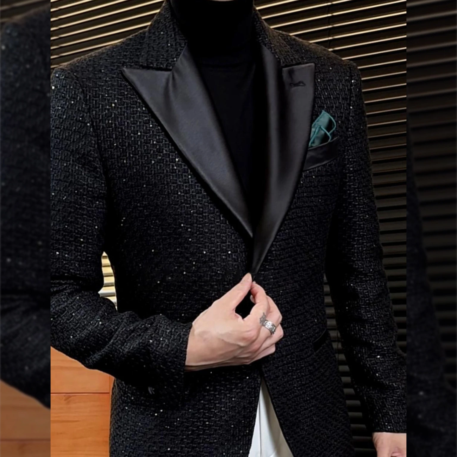 Blazer Men 2024 Fall British Men Blazers Casual Jacket Wedding Business Dress Coat Social Jaquetas Homens Terno Tuxedo Costume