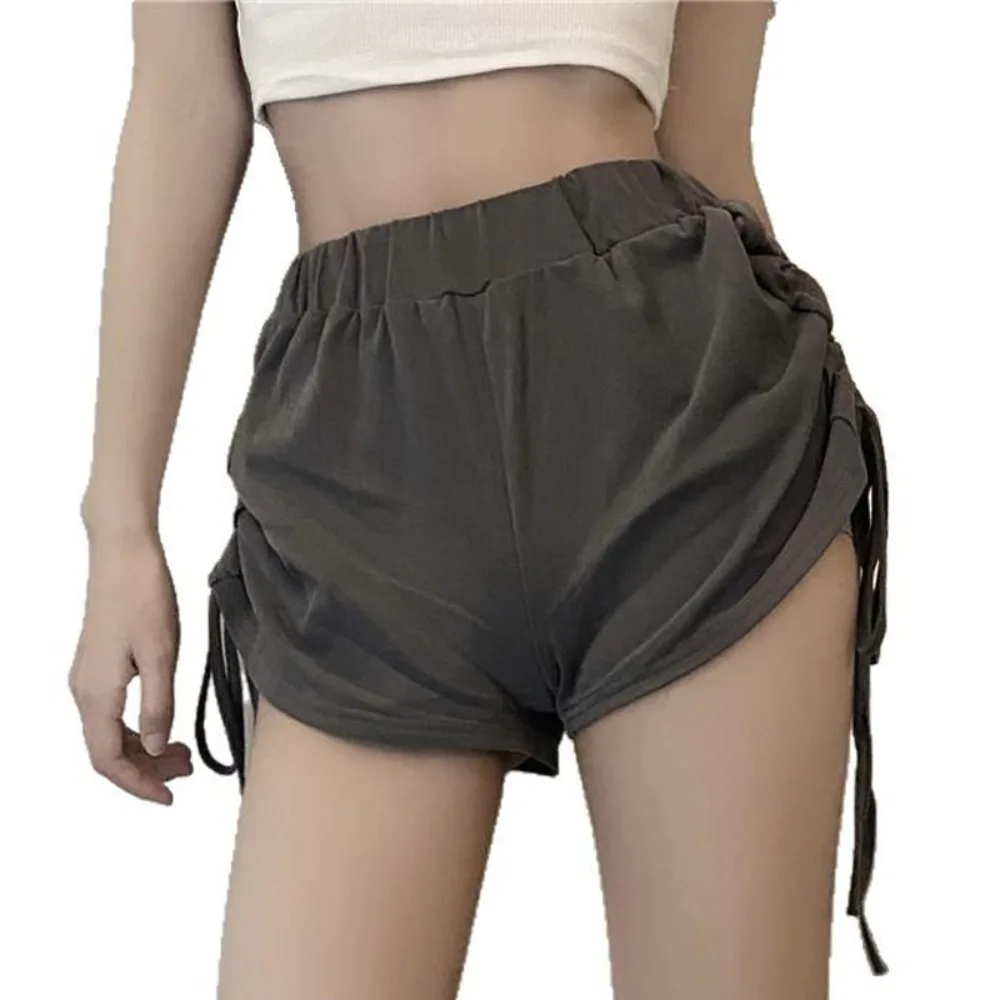 

Drawstring Slim Sports Pants Slim Fit High Elastic Woman Short Pants American Style Pajamas Pants Summer Casual Shorts