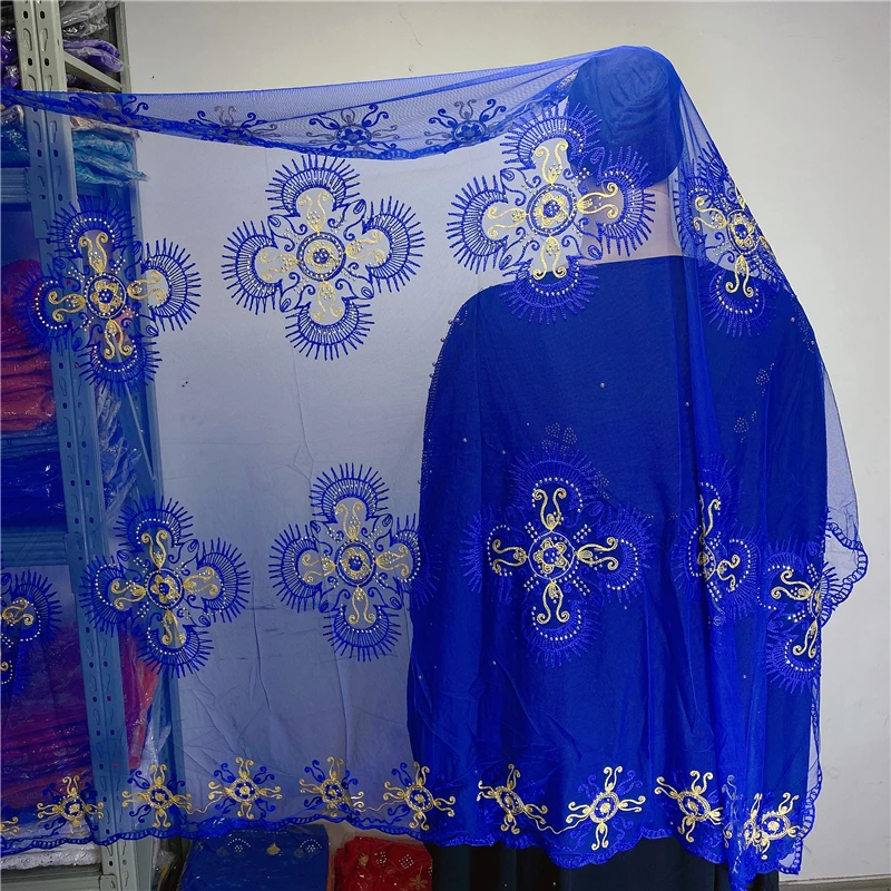 High Quality New African Muslin Islamic Scarf Dubai Ramadan Net Hijab Pashmina Extremely Soft Turban Women Wraps 9L061604