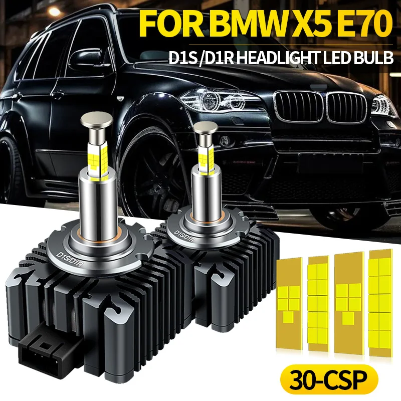 

2pcs D1S LED Car Headlights HID Xenon Bulbs 30000LM Turbo Lamp Automobile 12V Light For BMW X5 E70 2007 2008 2009 2010 2011 2012