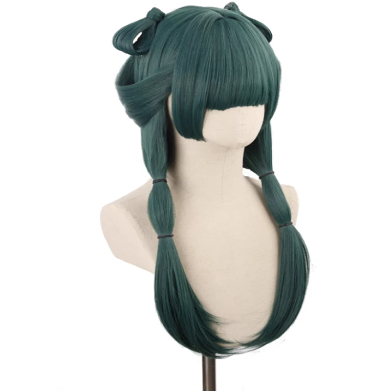 In Stock Maomao Cosplay Wig Anime  Apothecary Diaries Cosplay Accessories Blackish Green Long Hair Mao Mao Cosplay Wig +Wig Cap