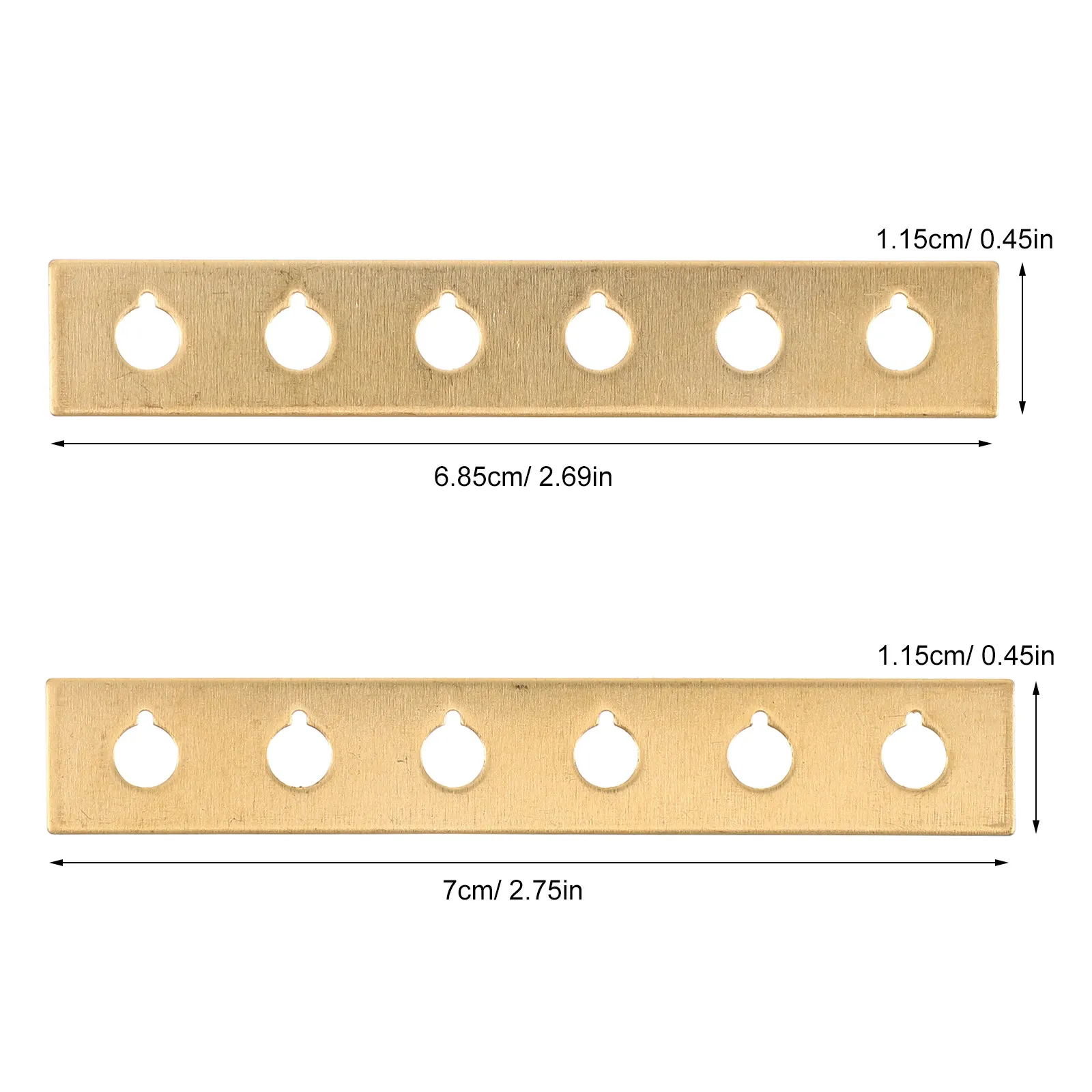 2pcs Brass Shim Hole Of Acoustic Bridge Pin Repairing Plate Pin Hole Repair For Acoustic Guitar Universal Reinforcement Hardware