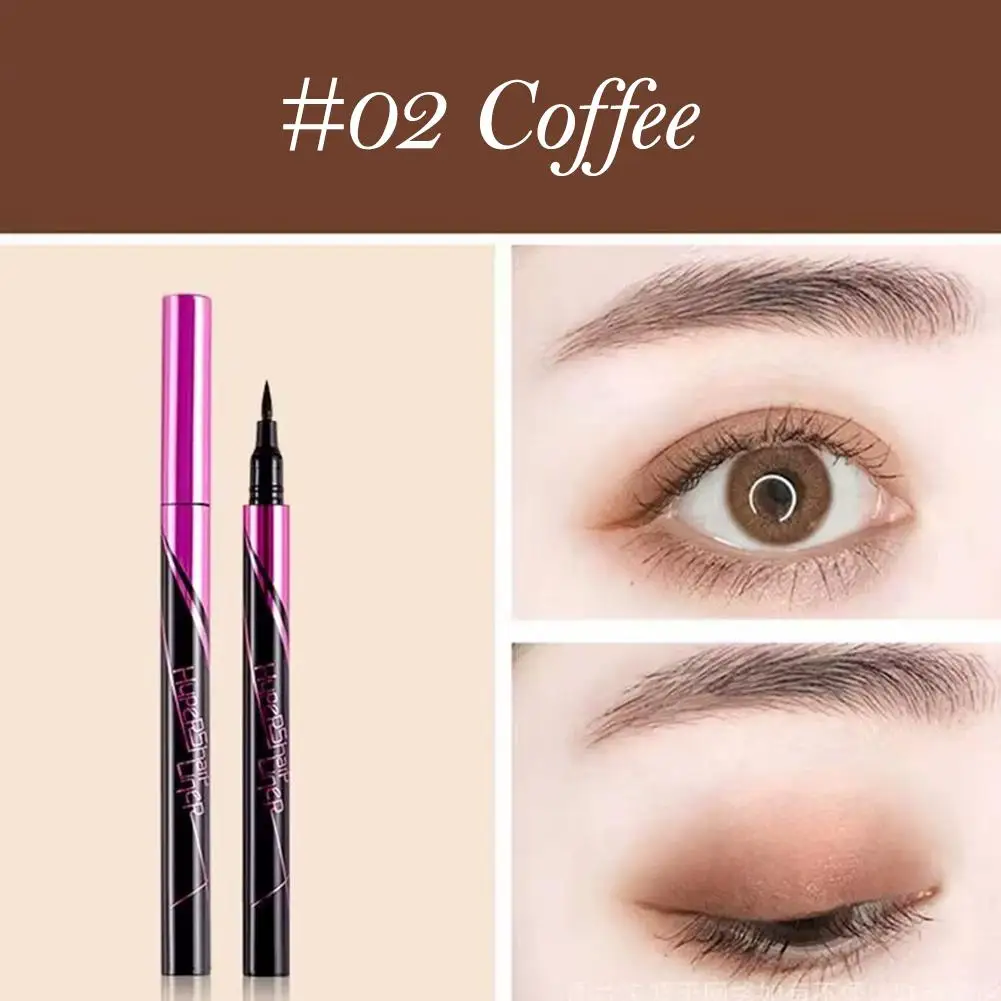 Neuer schwarz-brauner wasserdichter Eyeliner-Stift, langlebig, schnell trocknend, glattes Make-up, Schönheit, mattierter Eyeliner-Stempel, Augenstift