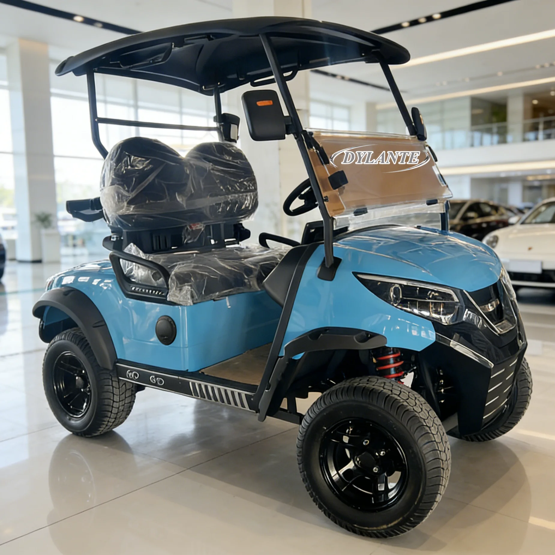 

Новый дизайн, внедорожный электрический гольф-кар (багги) на 2-4-6-8 мест со стальной и пластиковой кабиной, двигателем 48В/60В/70В и креплением для гольф-сумки