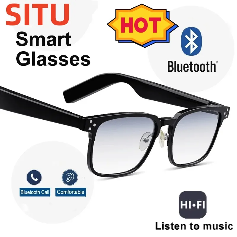 New Smart Glasses Men Women Wireless headphones Music Glasses Smart Eyewear Bluetooth Call Sunglasses Anti-Blue Light Eyeglasses