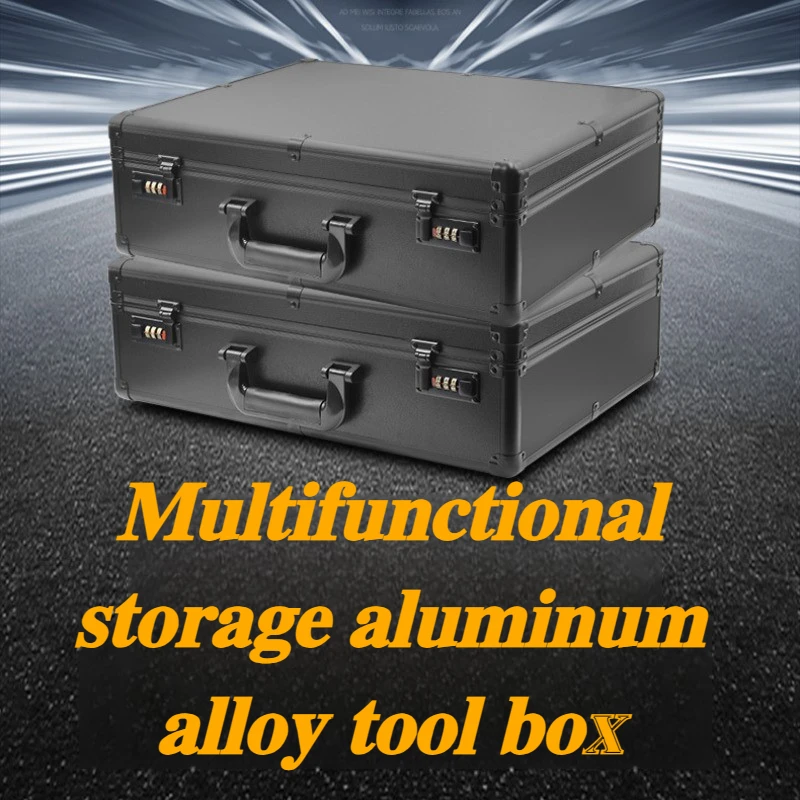 Aluminum Toolbox Portable Code Box Durable Multi-function Document Storage Boxes Anti-pressure Professional Tools Packaging