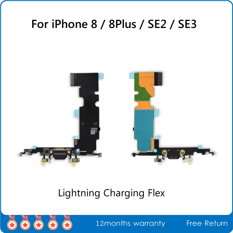 Assembled With Official Flex Lightning Charging Dock Connector For iPhone 8 Plus SE2 SE3 2020 Charger Port Replacement Tested