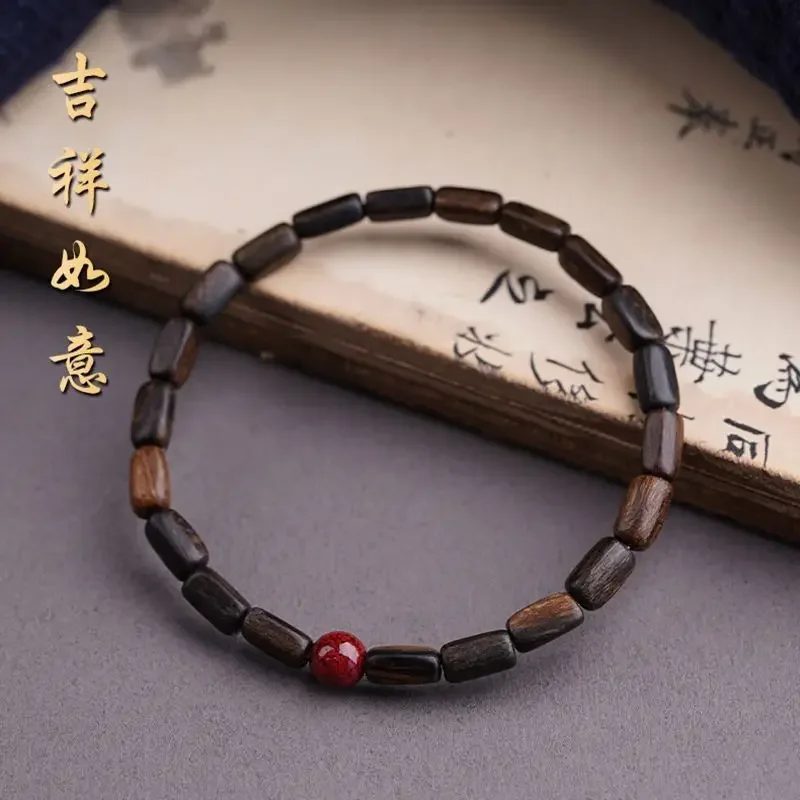 New hot natural immersion grade agarwood bracelet women's sandalwood cultural play Buddha bead bracelet jewelry