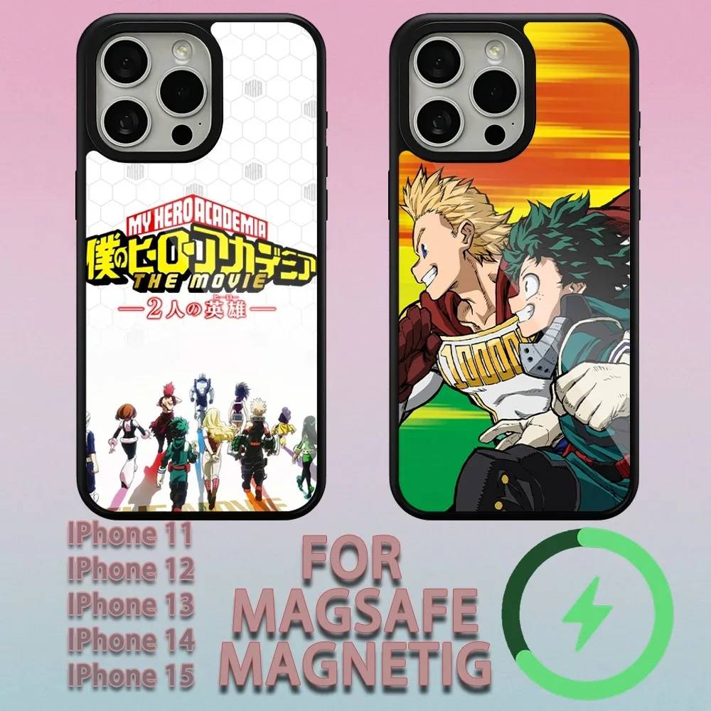 Bilibili My Hero Academia  Phone Case For iPhone 15 14 13 12 11 Pro Max Plus Magsafe Magnetic Wireless Charging Cover