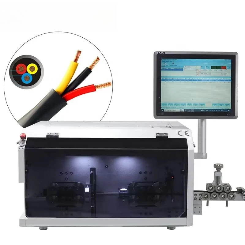 EW-05F+S Multi-conductor Cable MES Manufacturing Cutting Stripping Machine with Intelligent Software Process Control System