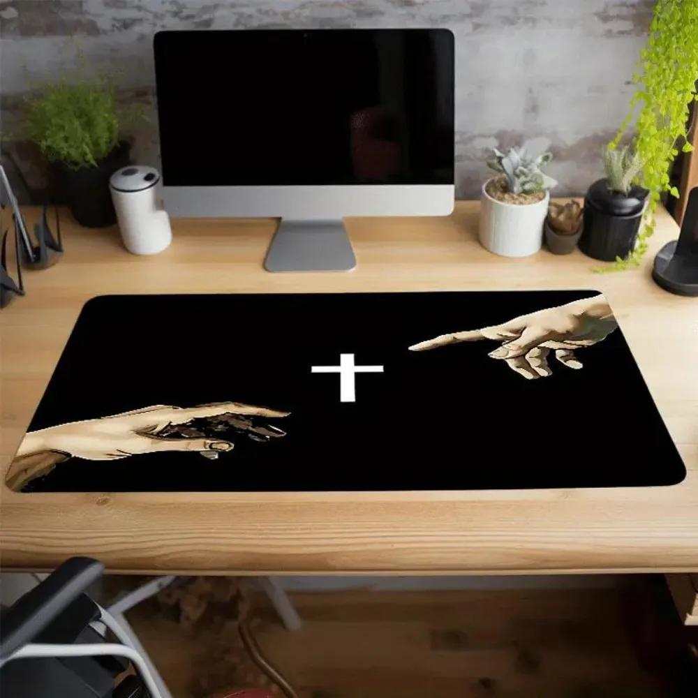 Thème Belief - Croix, en caoutchouc naturel, alfombrilla ratón teclado mecânico, tapis de souris xxl, accessoires pour PC