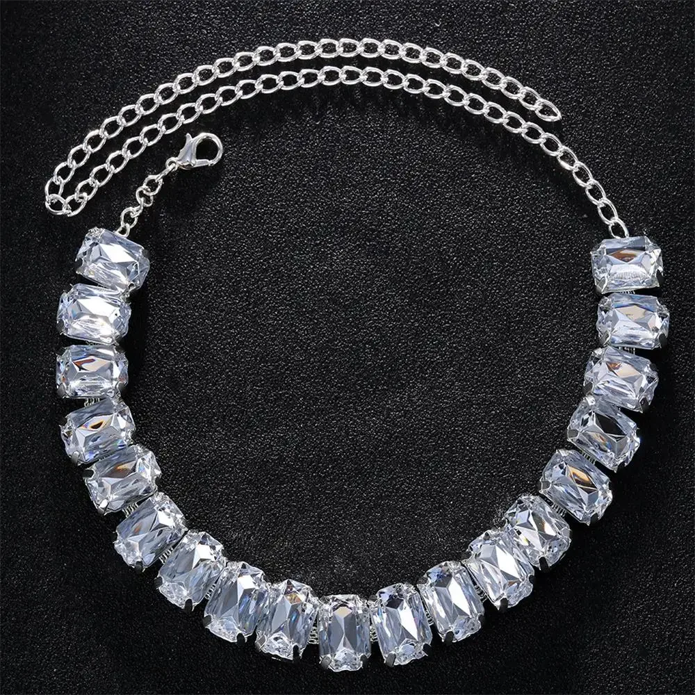 Fashion Big Drill Crystal Anklet High Heel Accessories Shoe Chain Rhinestone Foot Chain Leg Ankle Bracelet Jewelry for Women