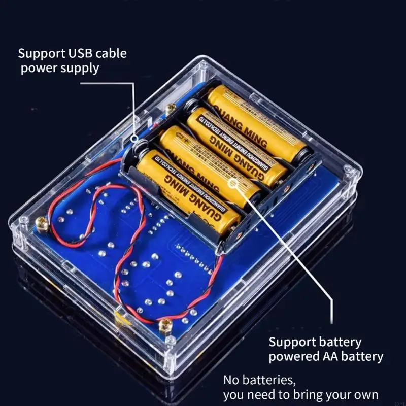 

4X7E Game Console with 51 Single Chip Microcomputer DIY Parts 51 MCU Acrylic Case