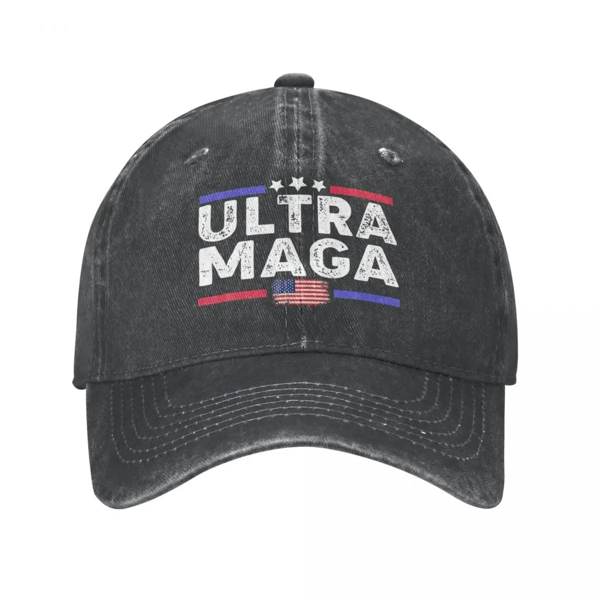 Ultra Maga Baseball Cap Vintage Distressed Cotton 2024 US Presidential Election Sun Cap for Men Women Outdoor Workouts Hats Cap