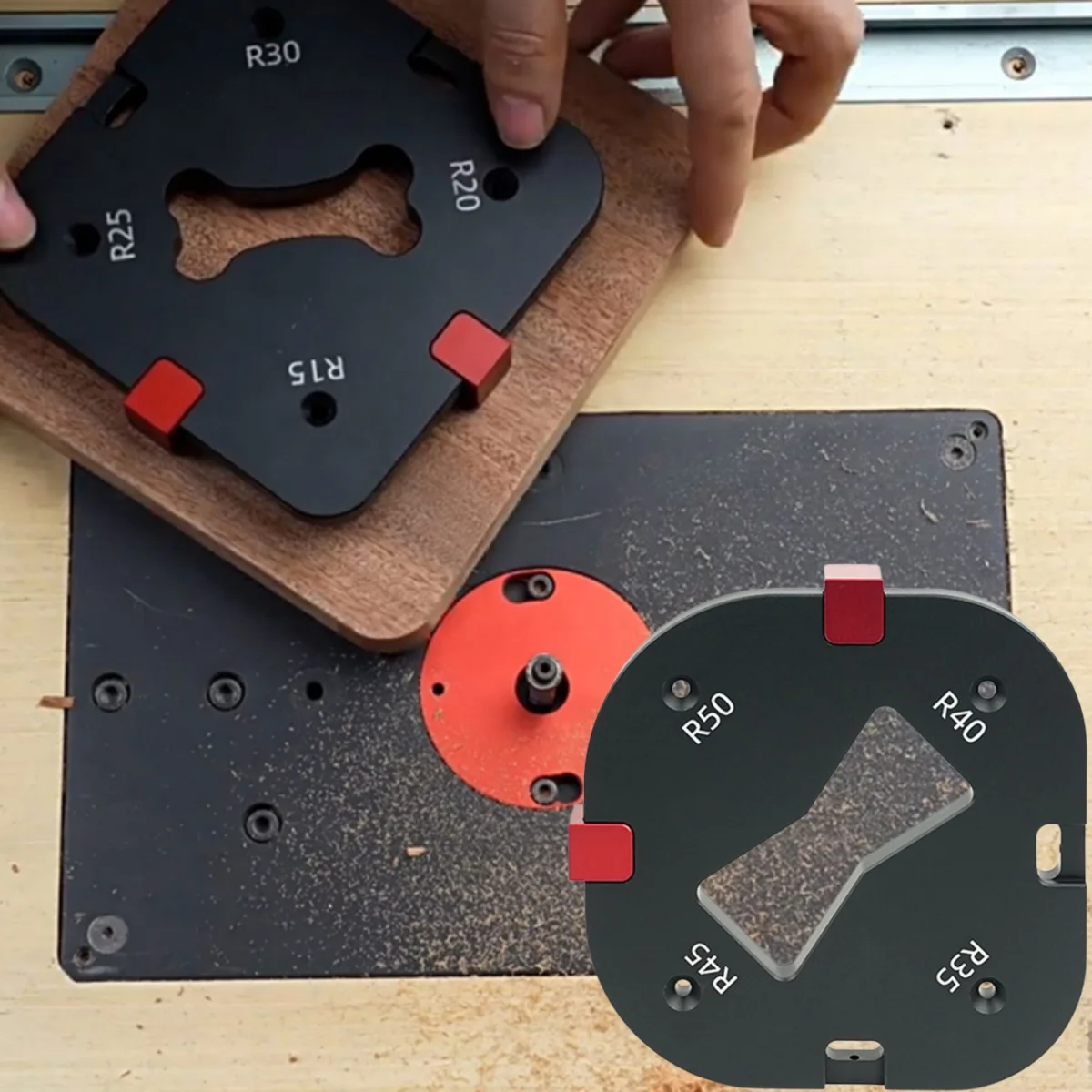 

Шаблон углового радиуса фрезы Приспособление радиуса фрезы Шаблоны фрезерных станков из алюминиевого сплава для деревообработки Угловые приспособления для фрезерных станков R15-R50